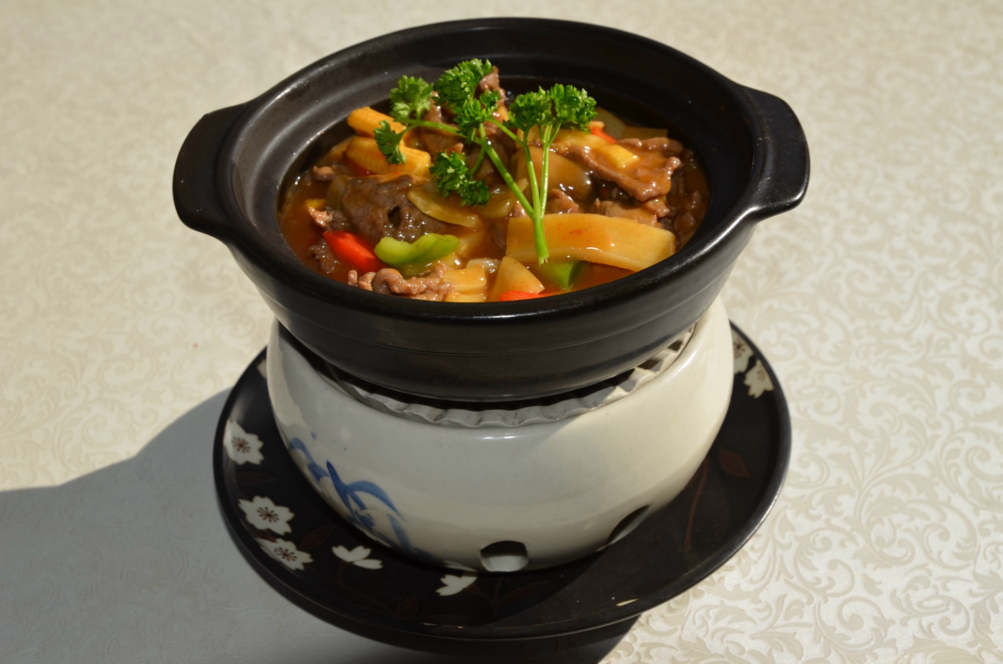 Cassolette de bœuf au saté