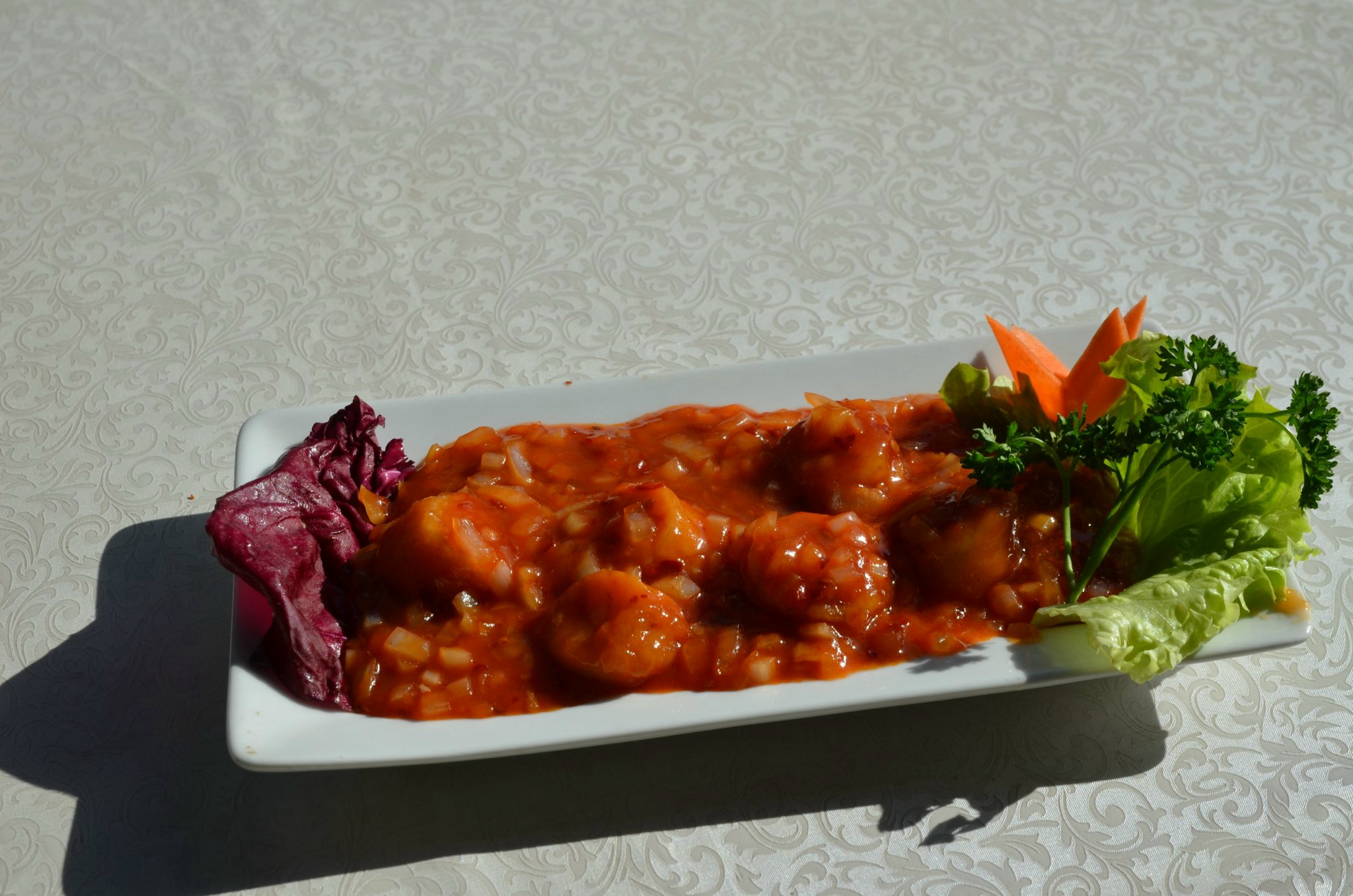 Crevettes à la sauce piquante