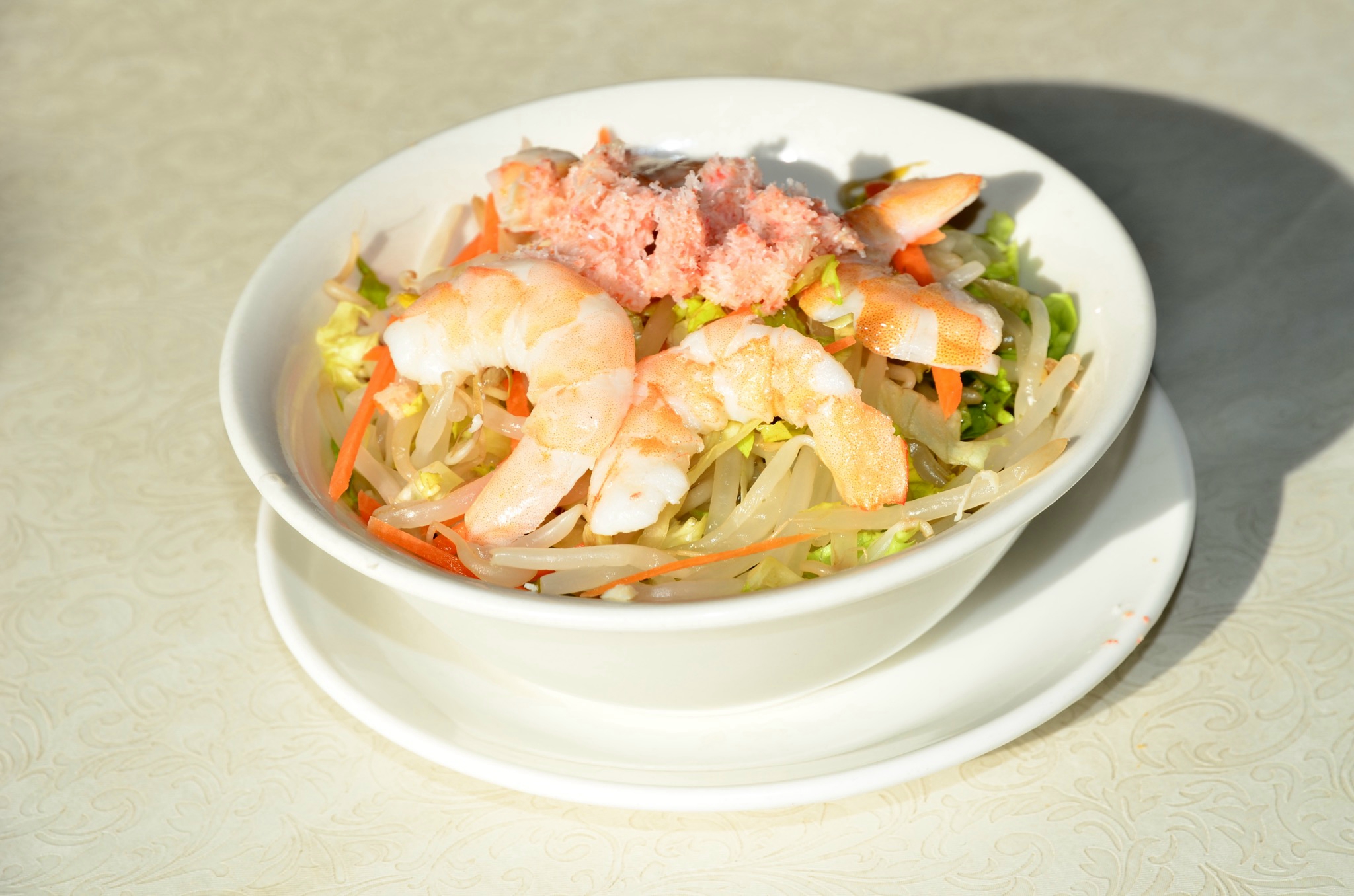 Salade de soja au crabe et crevettes